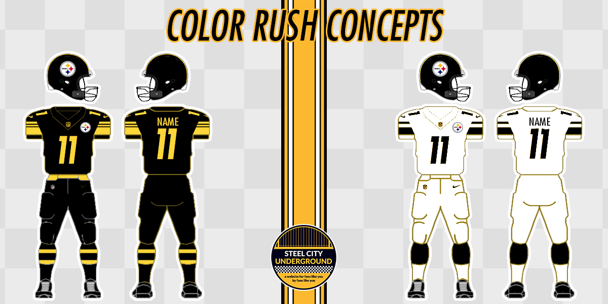 when do the steelers wear their color rush jerseys