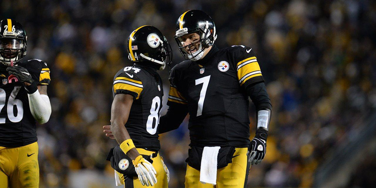 Pittsburgh Steelers WR Antonio Brown before an NFL game