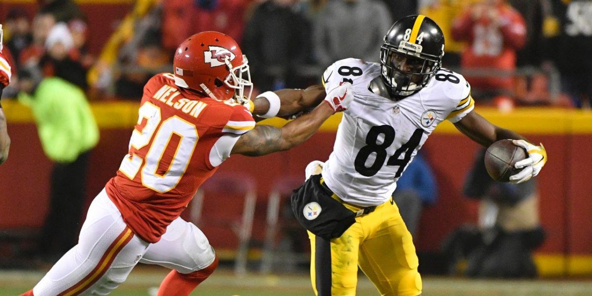 Pittsburgh Steelers WR Antonio Brown before an NFL game