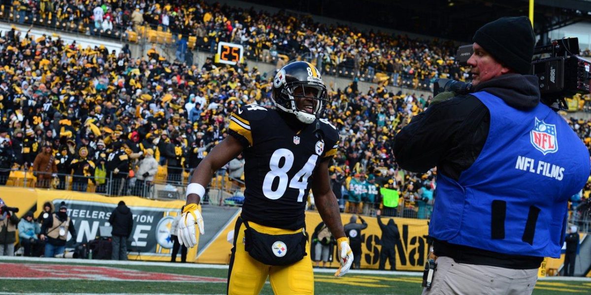 Pittsburgh Steelers WR Antonio Brown before an NFL game