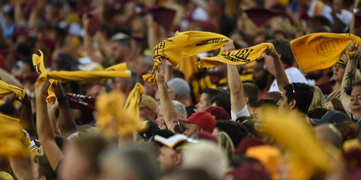 Pittsburgh Steelers fans wave Terrible Towels