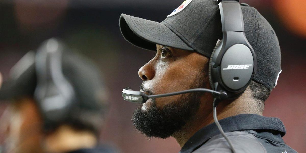 Steelers coach Mike Tomlin versus the Atlanta Falcons