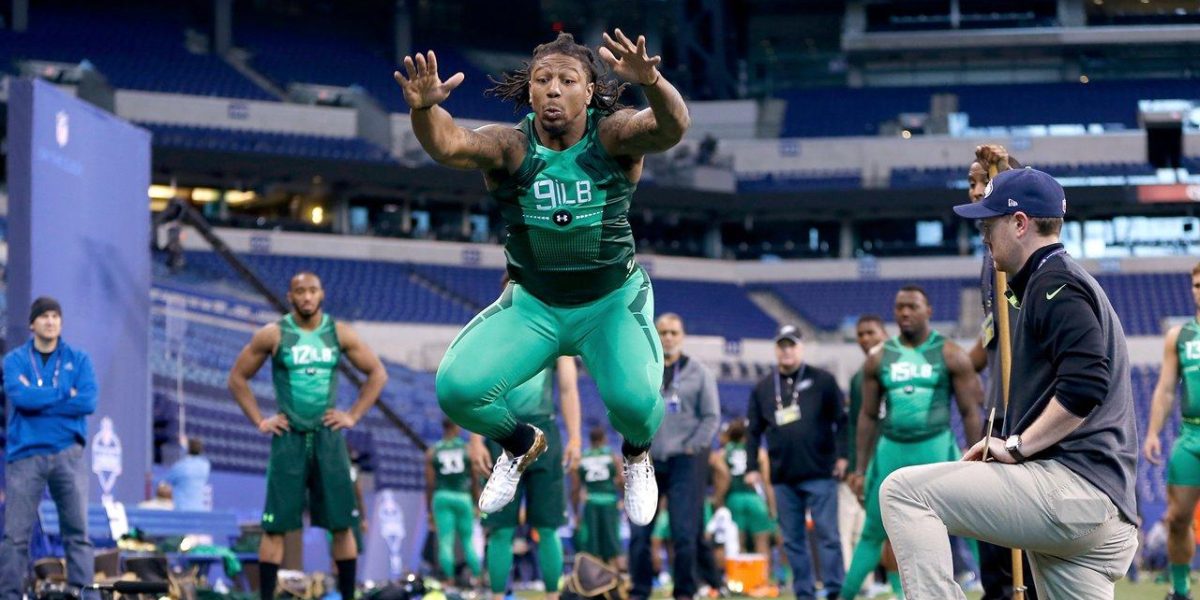 Bud Dupree at the NFL Combine