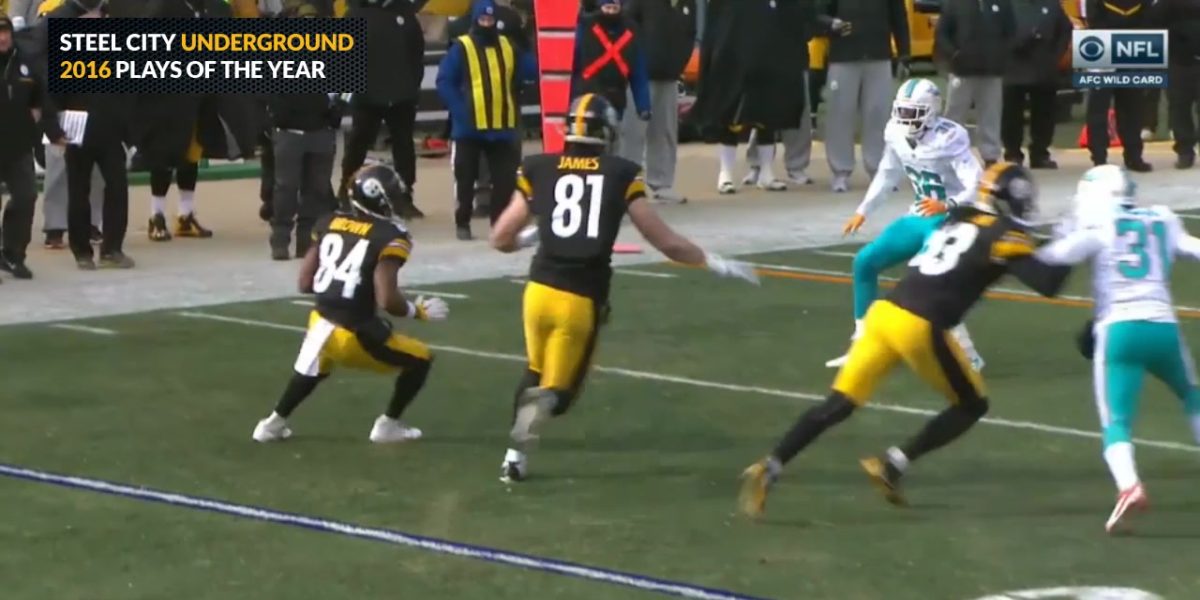 Pittsburgh Steelers WR Antonio Brown before an NFL game