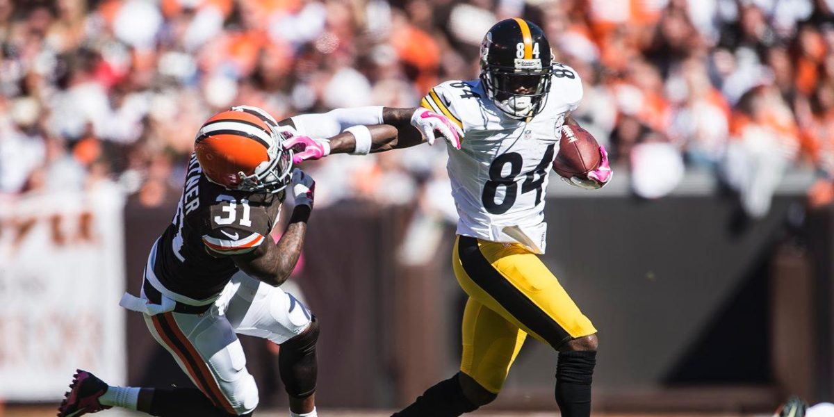 Pittsburgh Steelers WR Antonio Brown before an NFL game