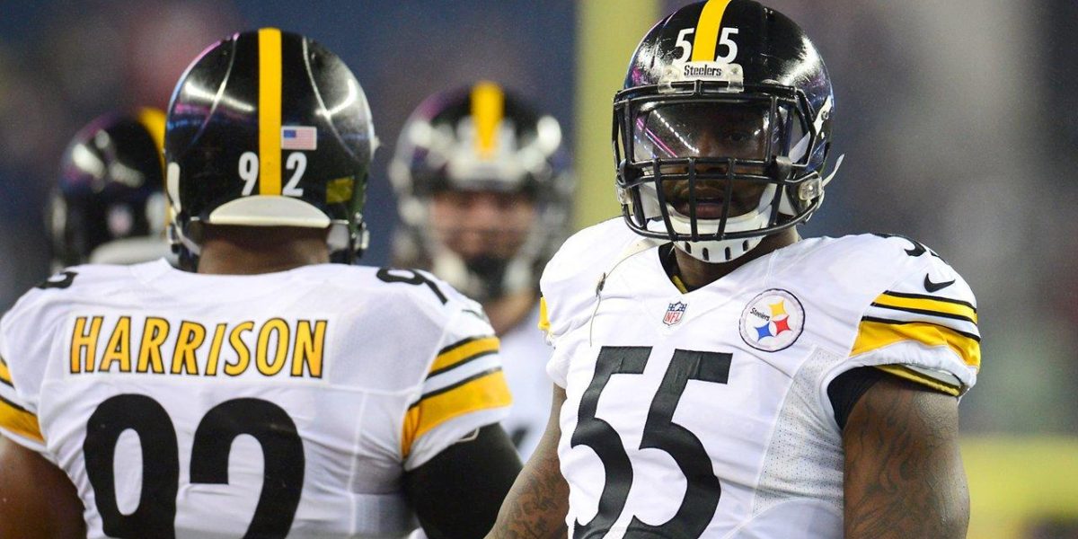 Pittsburgh Steelers linebackers Arthur Moats and James Harrison