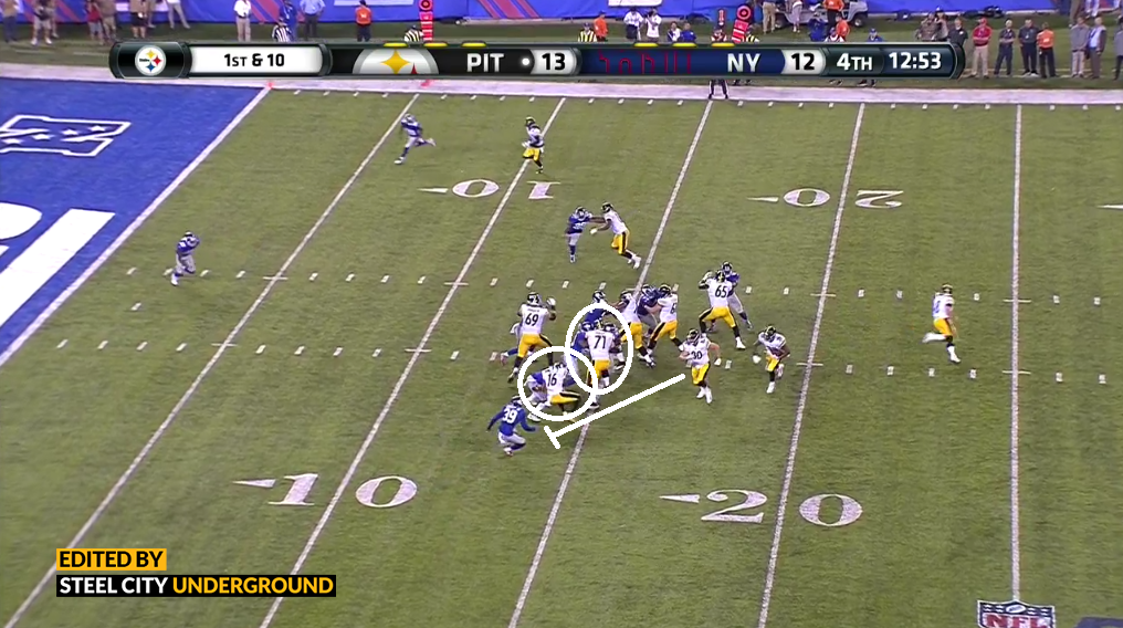 Pittsburgh Steelers New York Giants Terrell Watson Touchdown Run