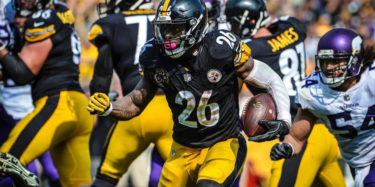 Le'Veon Bell, running back for the Pittsburgh Steelers, against the Minnesota Vikings in Week 2 of the 2017 NFL regular season