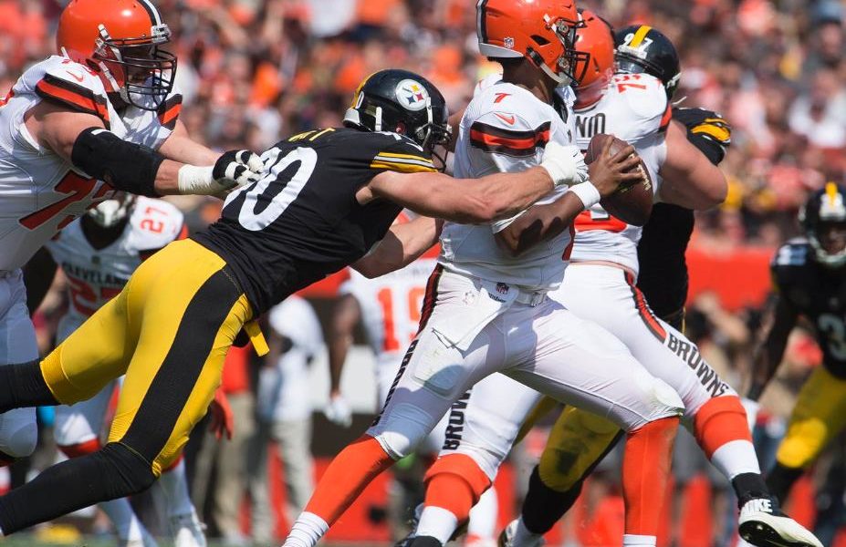 Steelers rookie T.J. Watt sacks Browns rookie quarterback DeShone Kizer