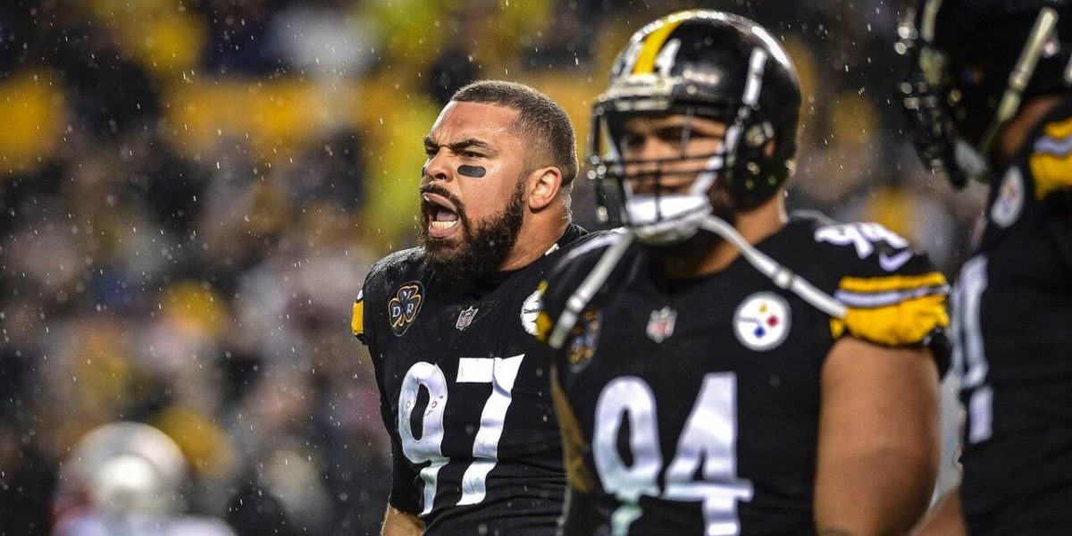 Steelers defensive end Cam Heyward rallies the defense against the New England Patriots in Week 15