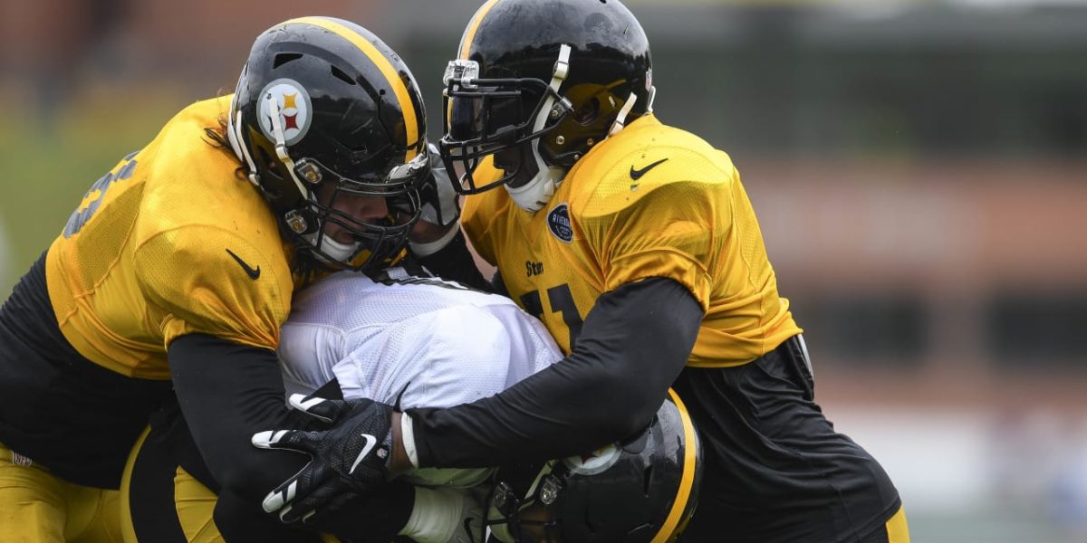 Pittsburgh Steelers linebackers at training camp