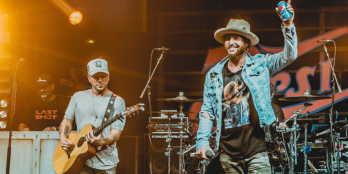 Chris Lucas and Preston Brust of LOCASH perform at 2018 NFL Kickoff Eve Presented by Pepsi