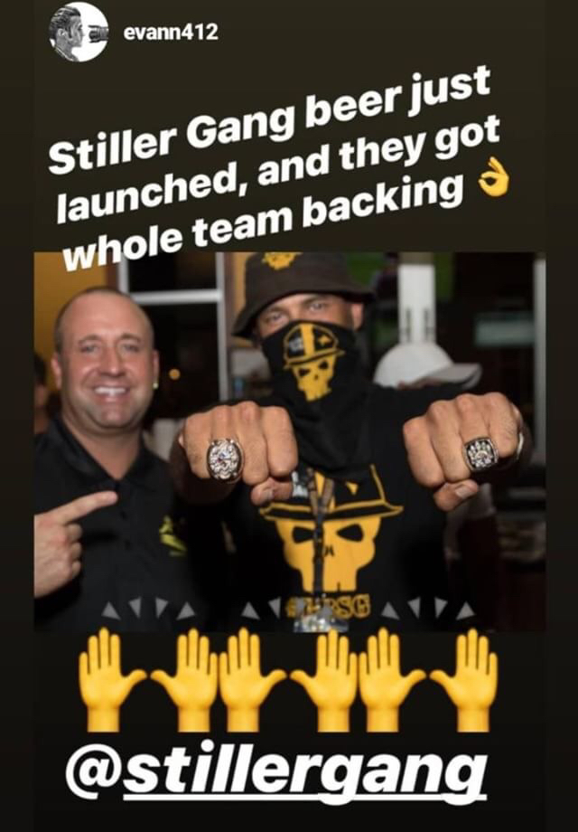 Former Steelers kicker Jeff Reed at the Stiller Gang beer release party