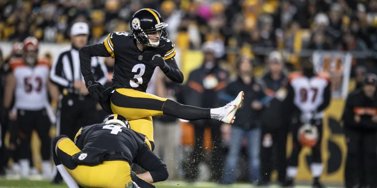 Steelers placekicker Matt McCrane hits the game-winning field goal versus the Bengals