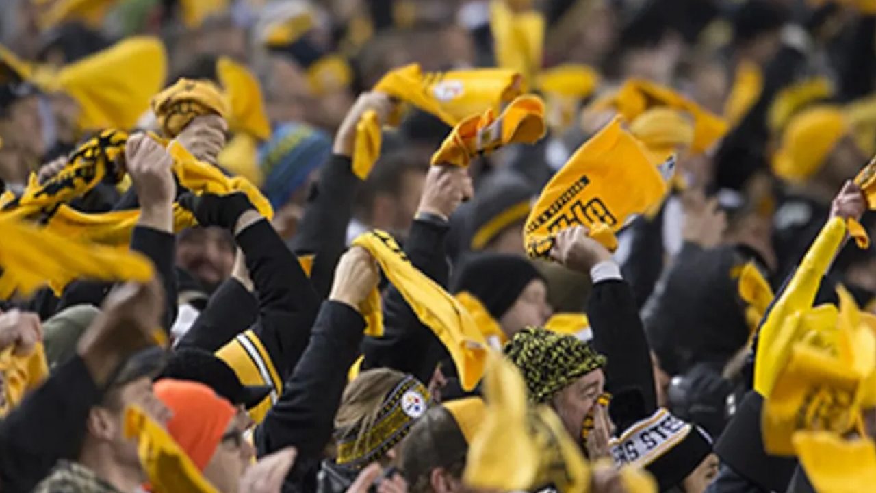 Pittsburgh Steelers fans wave their cherished 'Terrible Towels' at Heinz Field during an NFL playoff game