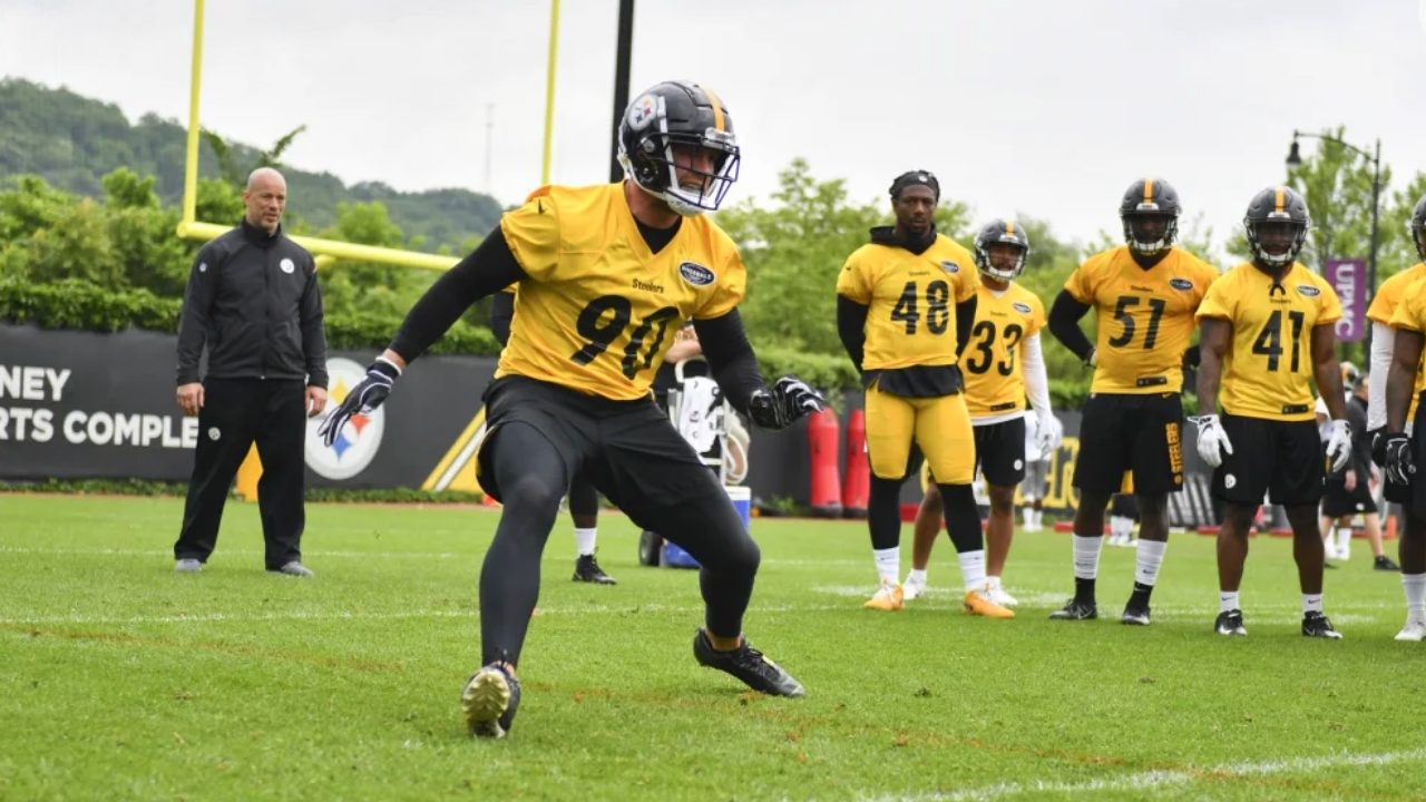 Pittsburgh Steelers outside linebacker T.J. Watt at OTAs in 2019