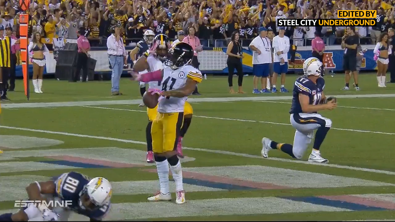 Antwon Blake picks off Philip Rivers on Monday Night Football