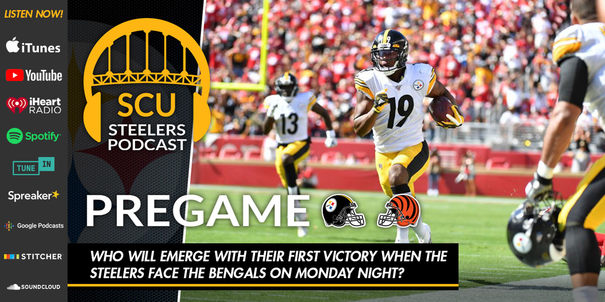 Who will emerge with their first victory when the Steelers face the Bengals on Monday night?