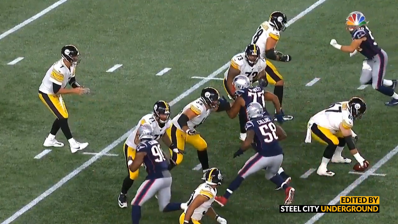 Watch: Steelers penalty called on "all linemen except center"