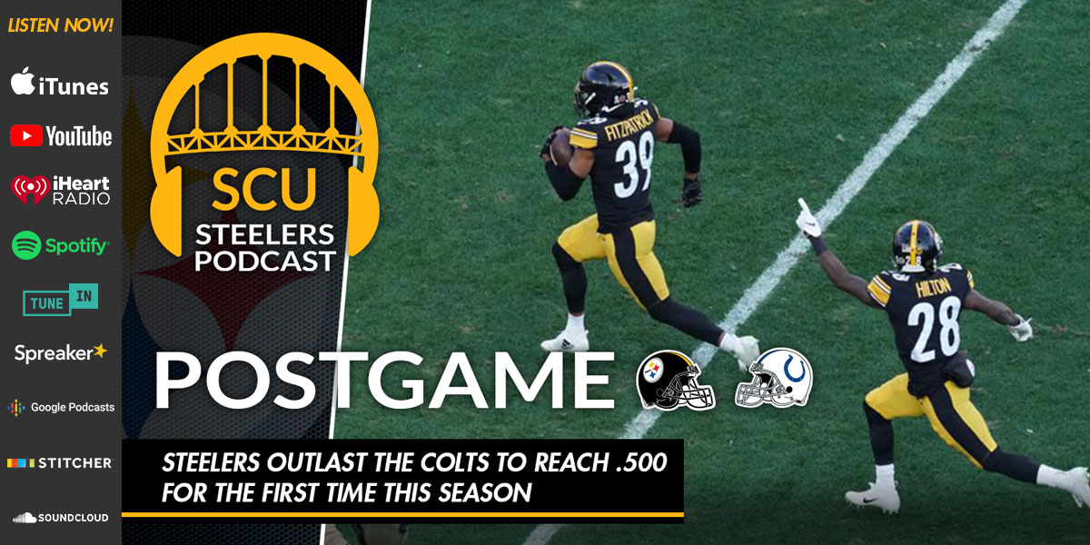 Steelers outlast the Colts to reach .500 for the first time this season