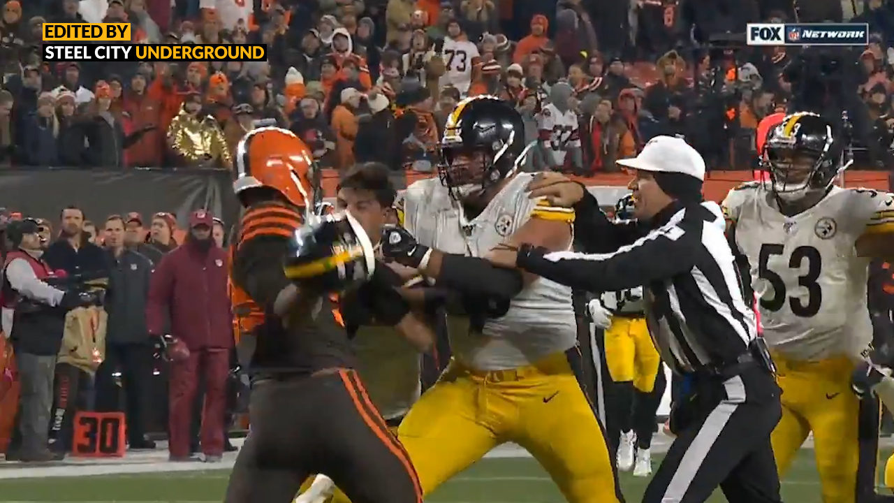 Myles Garrett attacks Mason Rudolph