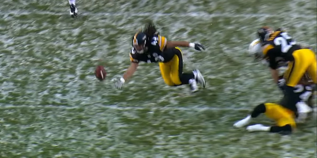 One of the incredible plays that made Troy Polamalu a first ballot Hall of Famer