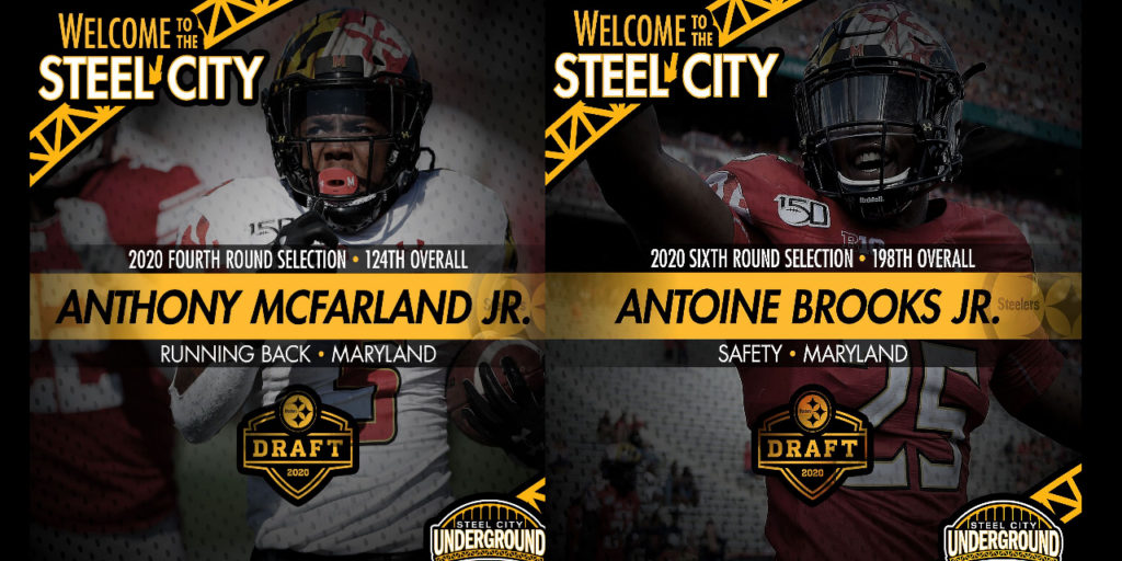The Pittsburgh Steelers selected Maryland products Anthony McFarland, Jr., and Antoine Brooks, Jr., in the 2020 NFL Draft