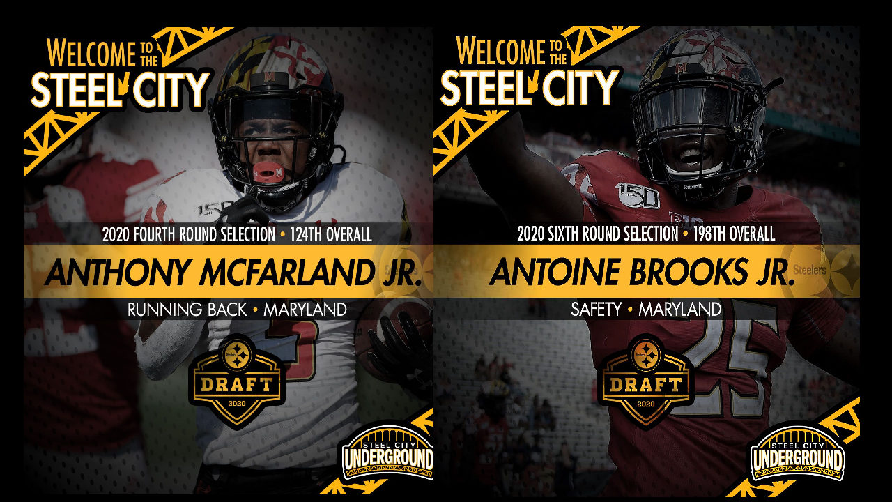 The Pittsburgh Steelers selected Maryland products Anthony McFarland, Jr., and Antoine Brooks, Jr., in the 2020 NFL Draft