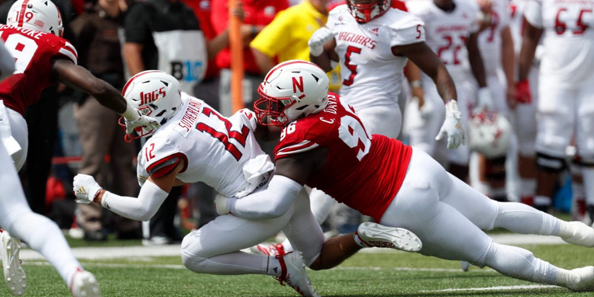 Interior defensive lineman Carlos Davis of the Nebraska Cornhuskers was drafted by the Pittsburgh Steelers of the NFL in 2020