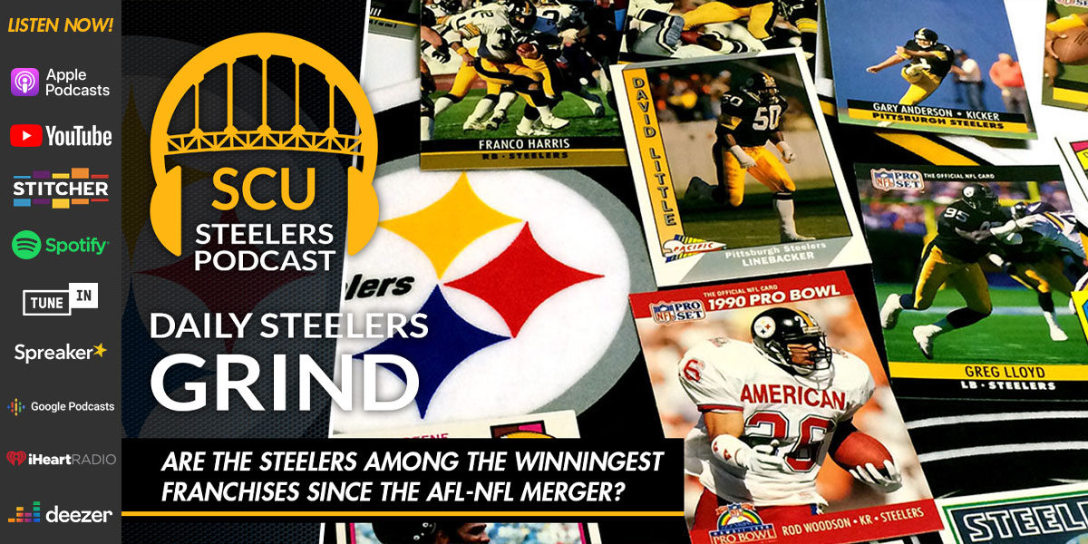 Are the Steelers among the winningest franchises since the AFL-NFL Merger?