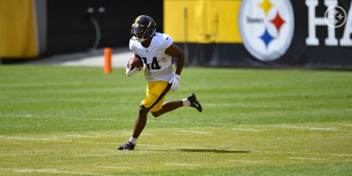 Pittsburgh Steelers wide receiver Ray Ray McCloud practices at 2020 training camp at Heinz Field