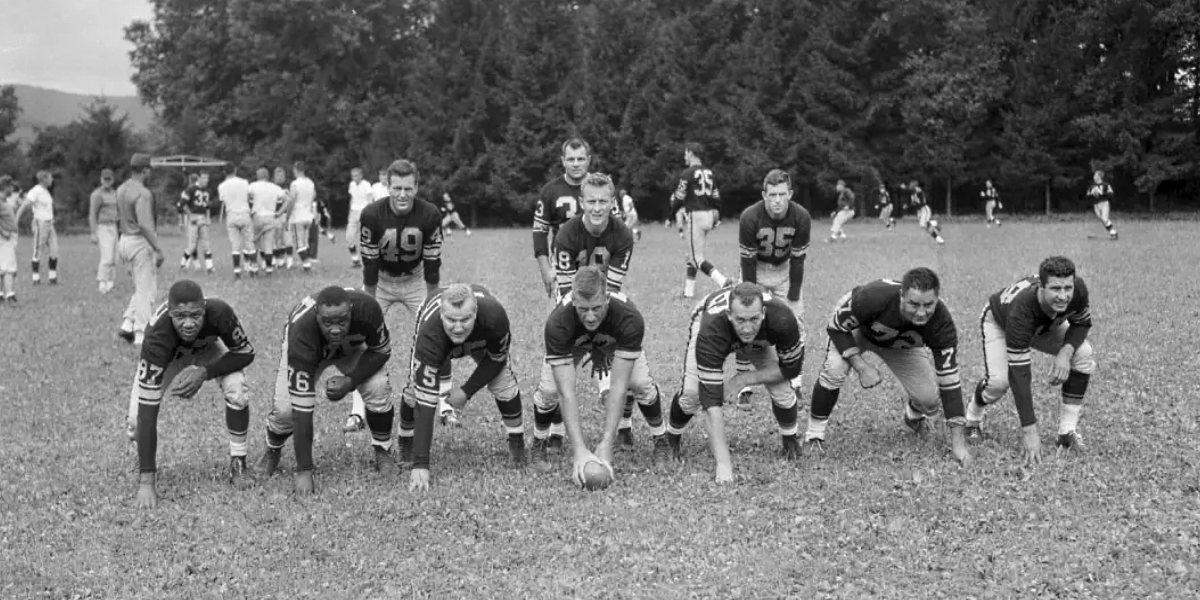 Pittsburgh Steelers at training camp in 1966 (archival footage, Steelers.com)