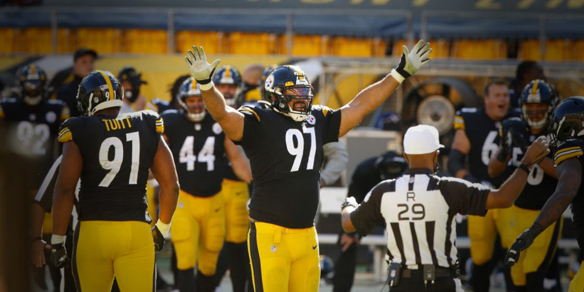 Pittsburgh Steelers defensive end Cameron Heyward vs the Denver Broncos