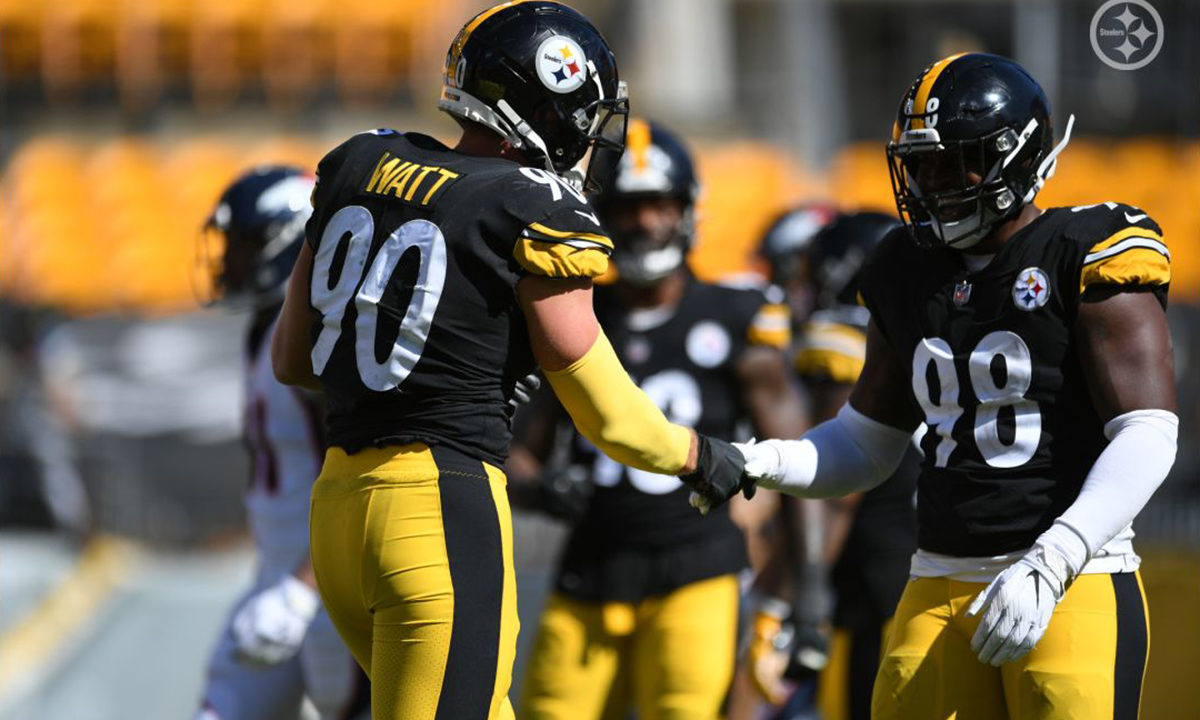 Pittsburgh Steelers LBs T.J. Watt and Vince Williams