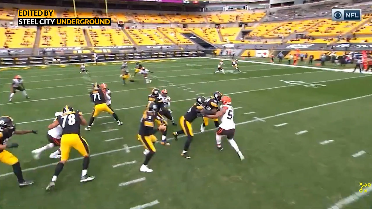 Big Ben pump fakes Browns secondary into Washington's wide-open TD