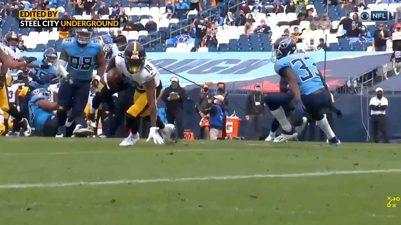 Watch: Diontae Johnson spins curl to grab second TD against Titans