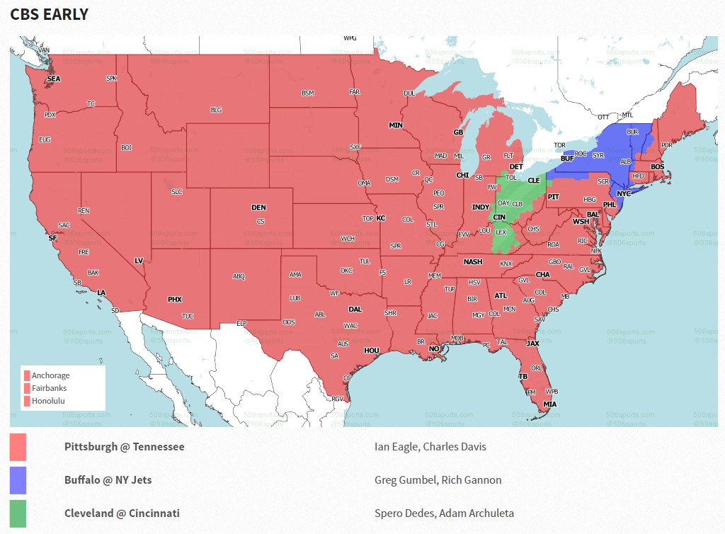 NFL TV Map 2020 Week 7