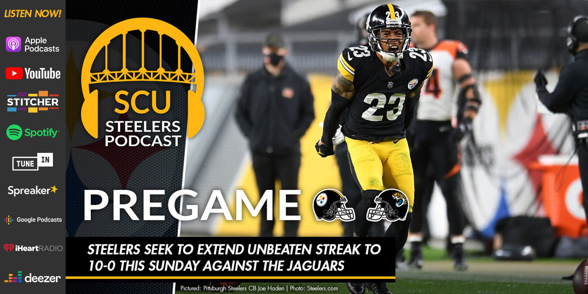 Steelers seek to extend unbeaten streak to 10-0 this Sunday against the Jaguars