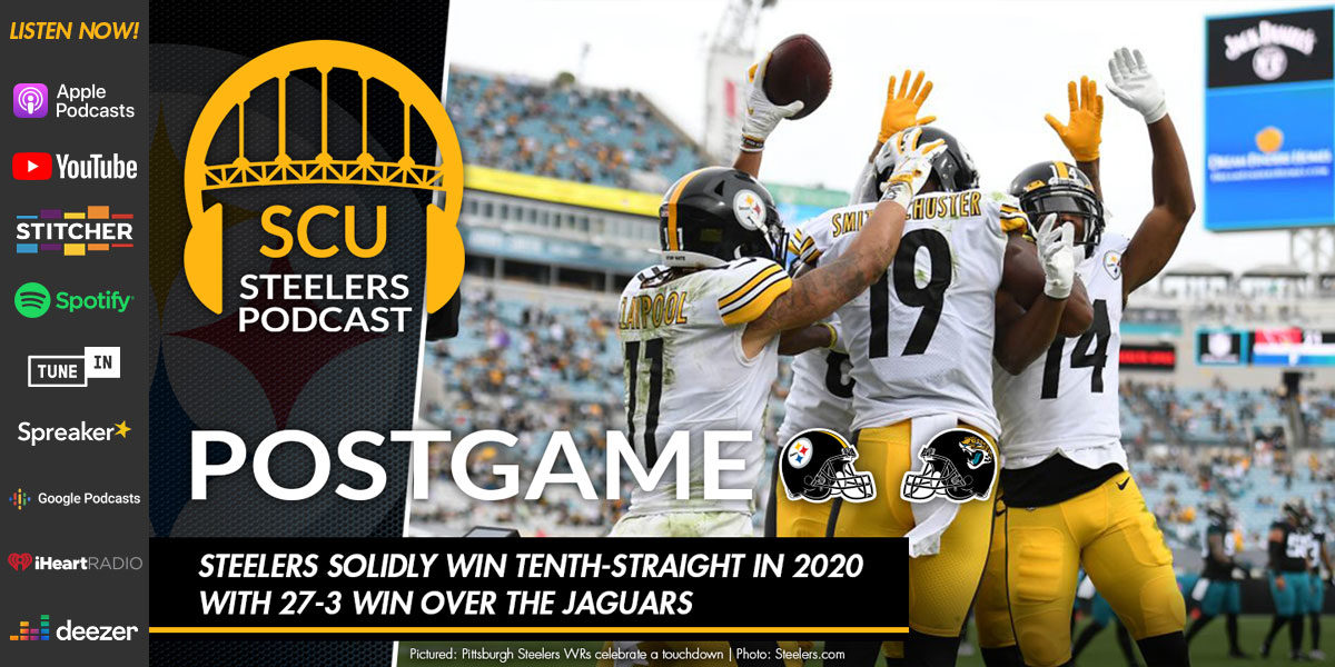 Steelers solidly win tenth-straight in 2020 with 27-3 win over the Jaguars