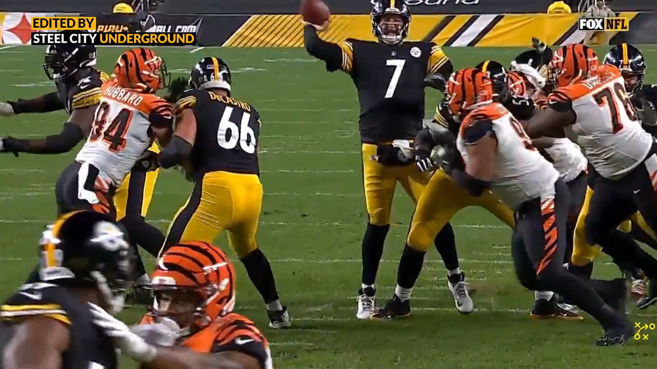 Watch: Vintage Ben Roethlisberger escapes Bengals pressure, tosses TD to Smith-Schuster