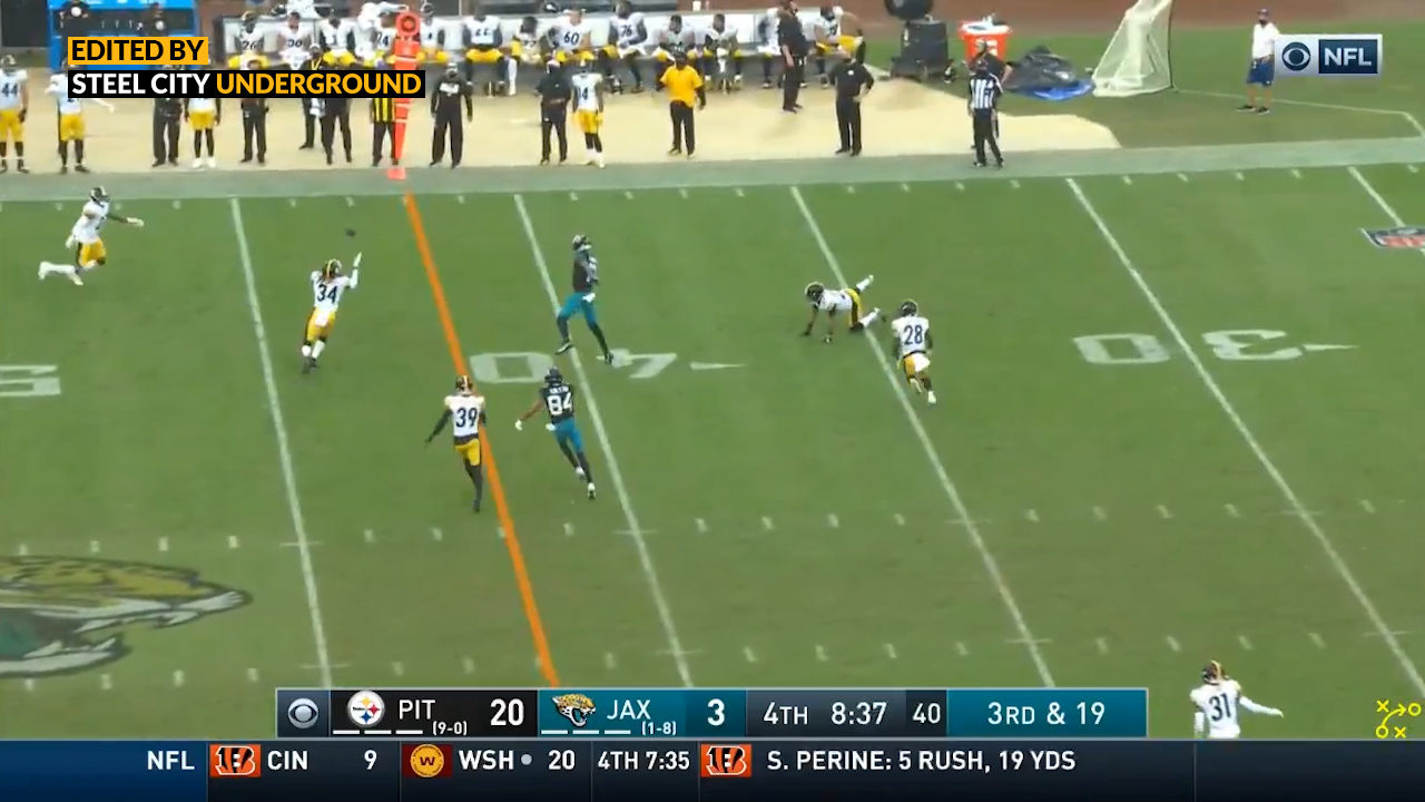 Watch: Terrell Edmunds gets his second pick of the game against the Jaguars