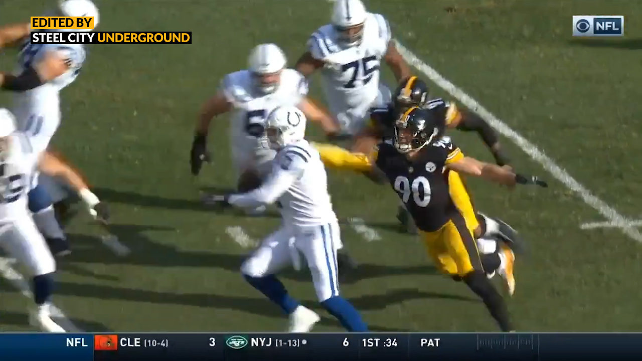 Watch: T.J. Watt's strip sack sets up Steelers first points against Indy