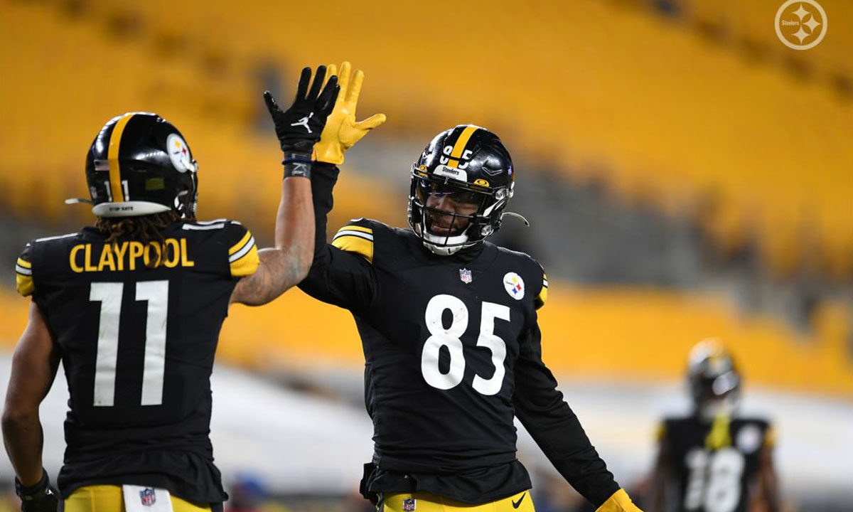 Pittsburgh Steelers WR Chase Claypool and TE Eric Ebron