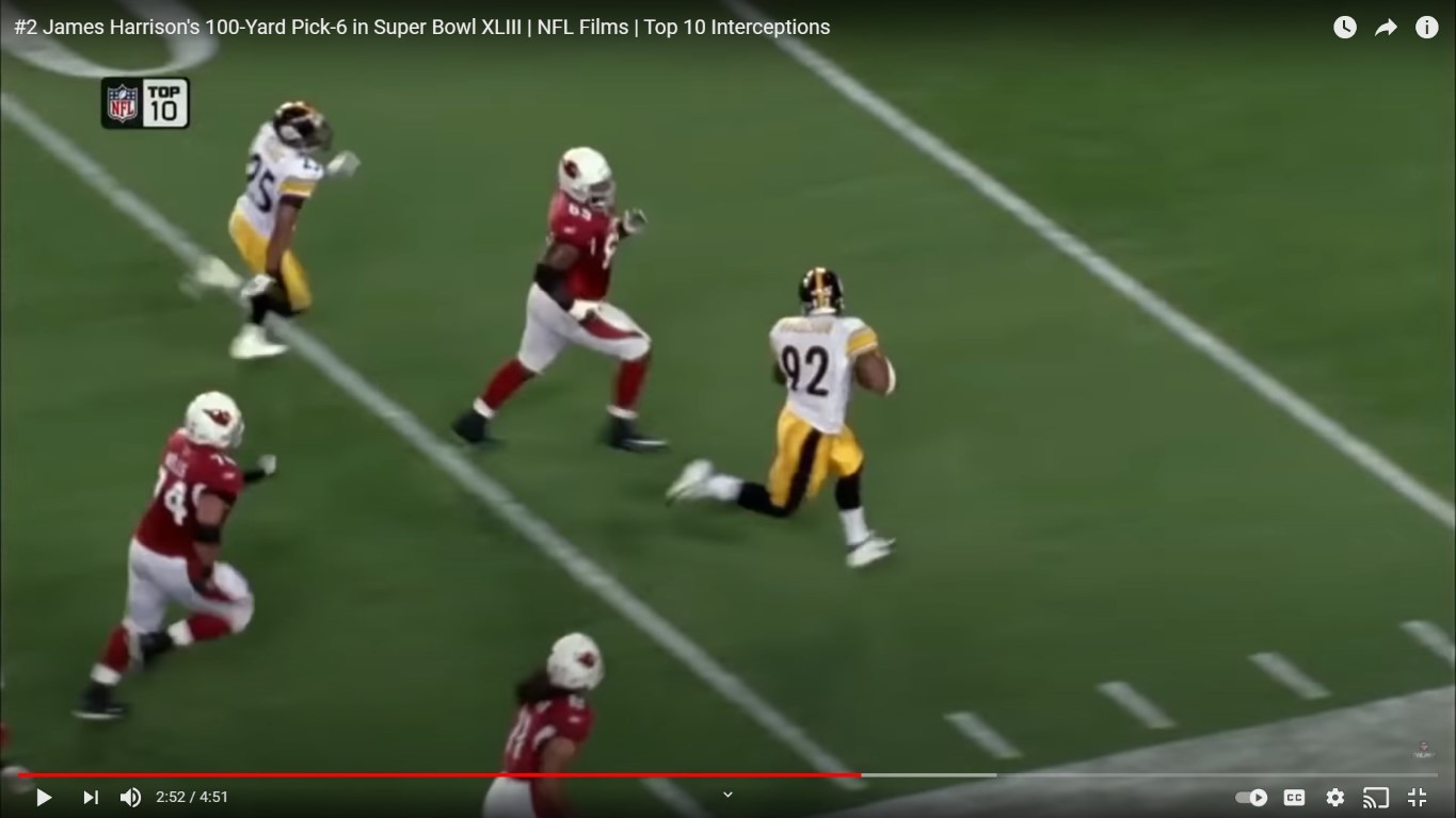 James Harrison Super Bowl Pick Six