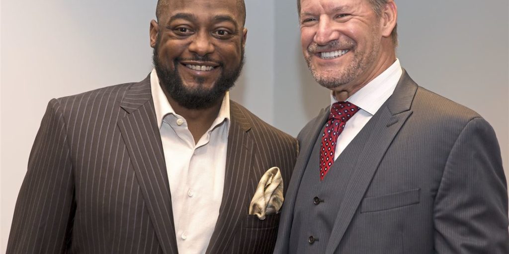 Pittsburgh Steelers Coaches Mike Tomlin and Bill Cowher