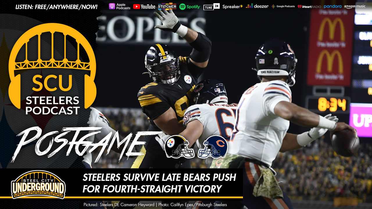 Steelers survive late Bears push for fourth-straight victory