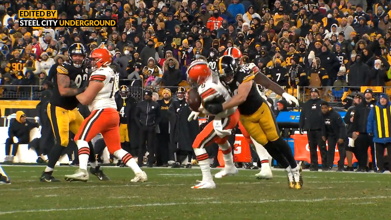 Watch: T.J. Watt tattoos Baker Mayfield for fourth sack of the game