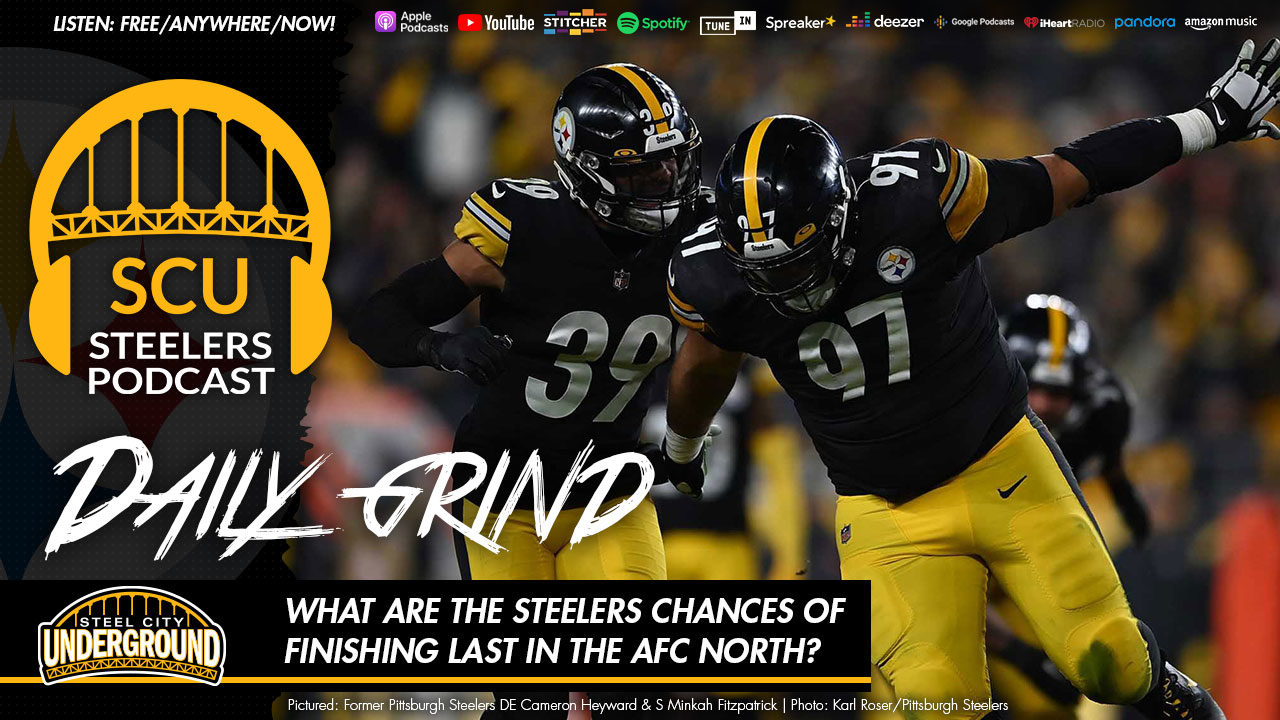 What are the Steelers chances of finishing last in the AFC North?