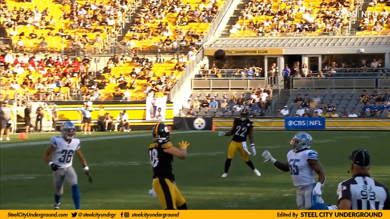 Watch: Mitch Trubisky drills through Lions D with back-to-back plays to Pickens, Pat F.