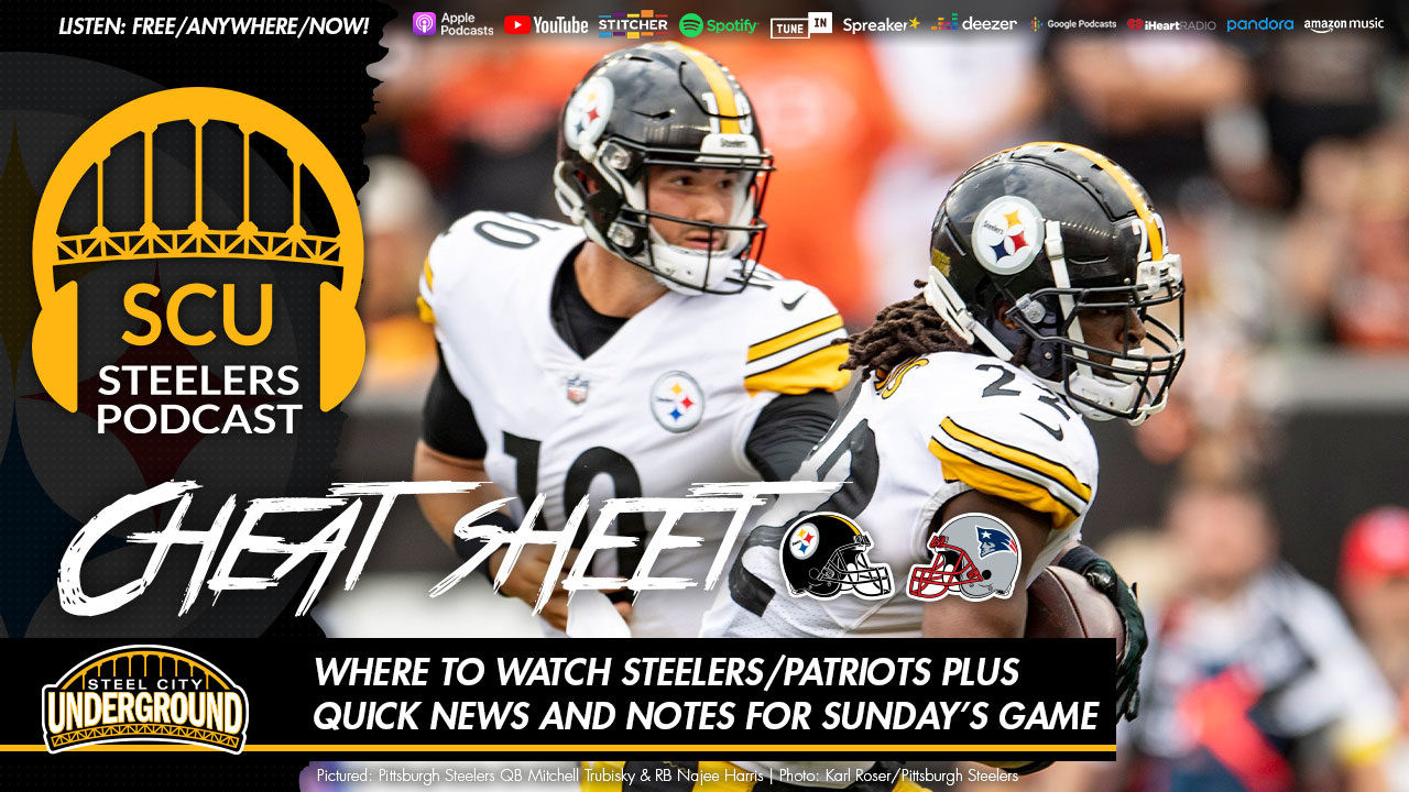 Where to watch Steelers/Patriots plus quick news and notes for Sunday’s game